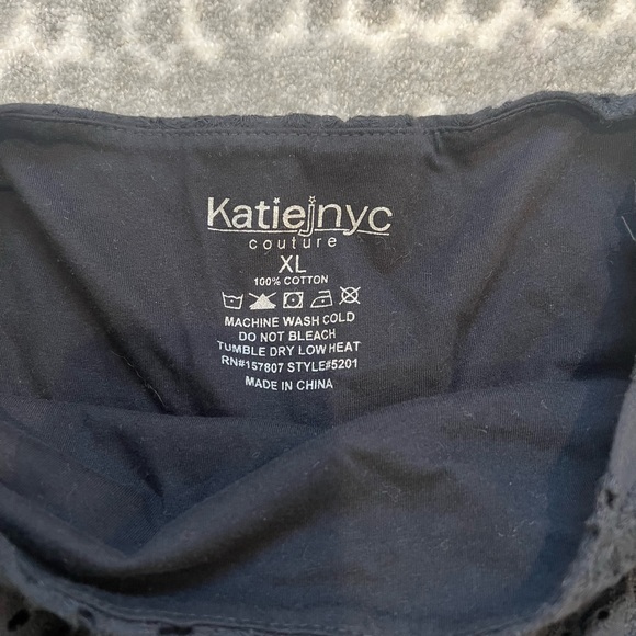 Black eyelet mini ruffle skirt -katieJ NYC. Size XL (14) - Picture 2 of 2